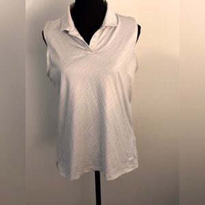 Nike sleeveless drivers fit collard shirt Sz M
